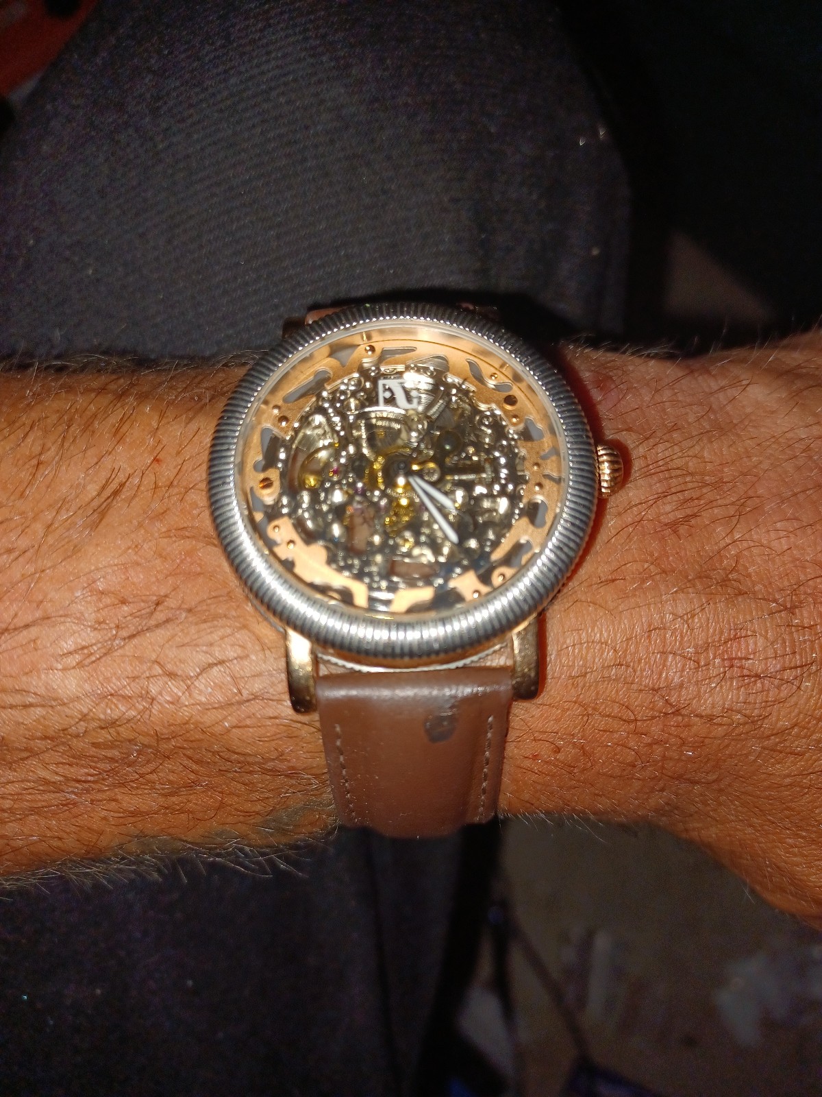 Auguste Galan skeleton watch