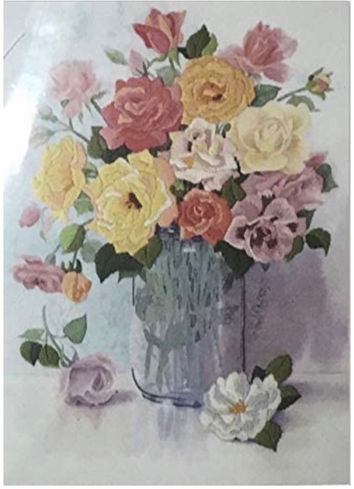 Fresh Cut Roses Crewel Kit