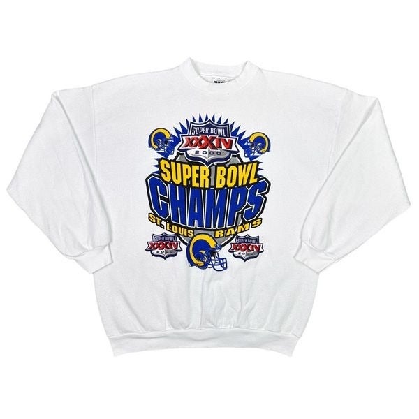 Vintage Tultex 2000 Super Bowl XXXIV Champs St. Louis Rams Deadstock Crew Neck
