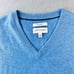 John W Nordstrom Men's Cashmere Sweater Size L Blue V Neck Long Sleeve