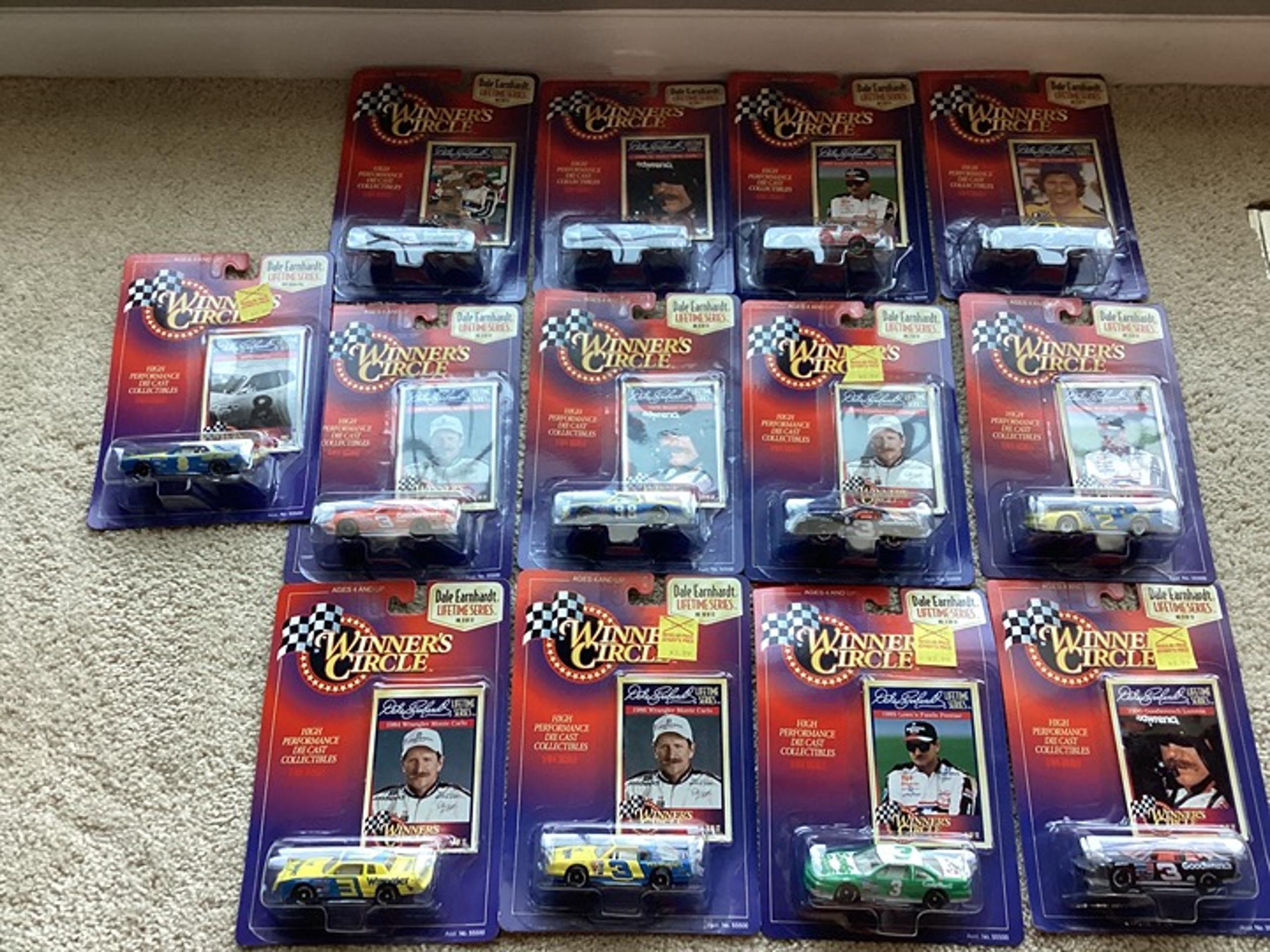 1997 Winners Circle Dale Earnhardt 1/64 Lifetime Series Set of 12 Plus Bonus Bar