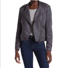 NWT Philosophy Apparel Smoke Faux Suede Moto Jacket Size Small