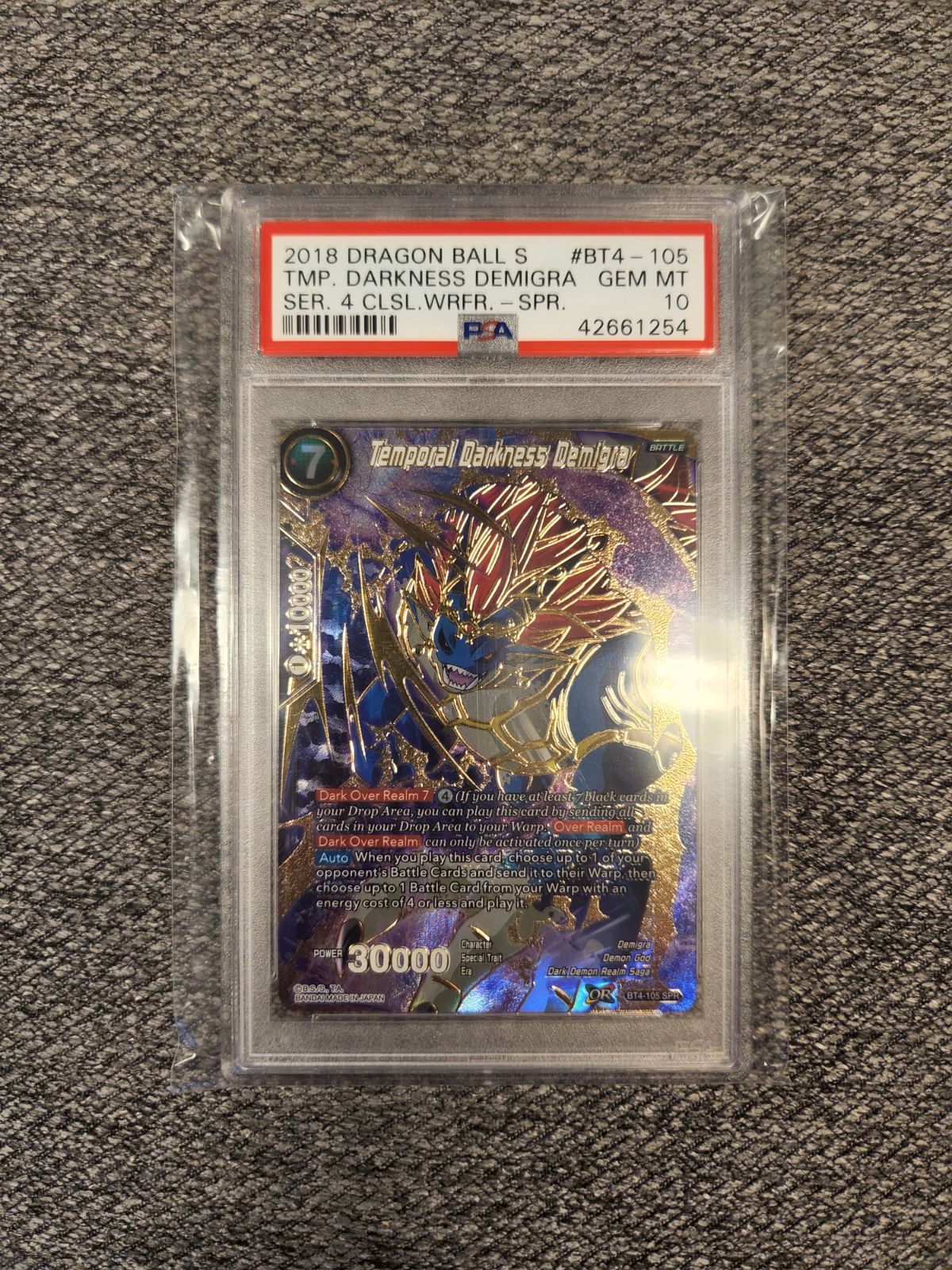 PSA 10 DBS Temporal Darkness Demigra Dragon Ball Super SPR