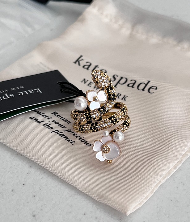 Kate Spade Shining Snake Statement Wrap Ring Size8 NWT