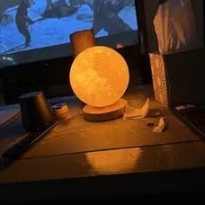 1pc Rotating Moon Atmosphere Night Light