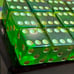 Old green apple translucent bakelite (15) dice lot 080623fBIZII