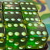 Old green apple translucent bakelite (15) dice lot 080623fBIZII