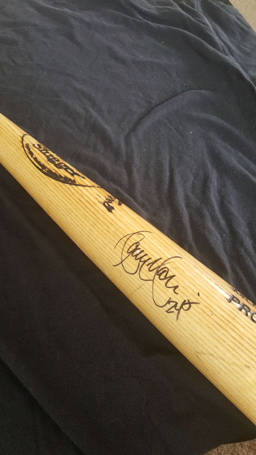Gary Mathews autographed baseball bat
