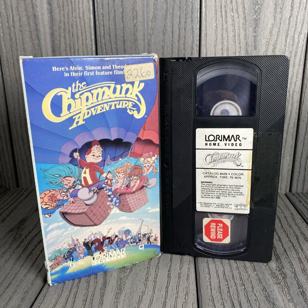 The Chipmunks Adventure VHS (Alvin and The Chipmunks, Lorimar Home Video 1987)