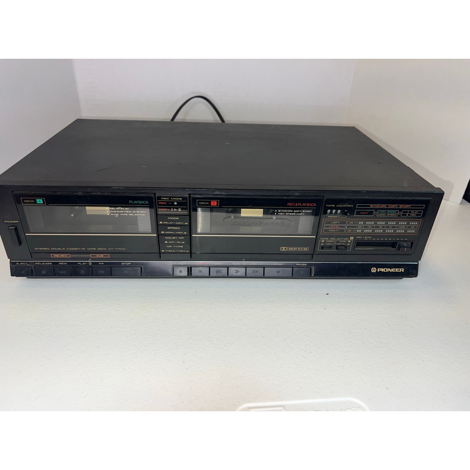 PIONEER CT 1170W Dual Cassette High Speed Dubbing Metal