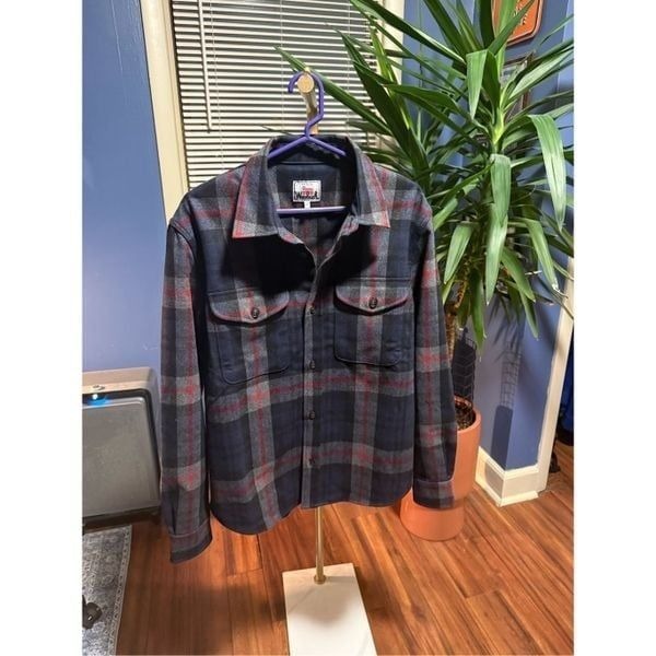 WOOLRICH Italian wool blend button down