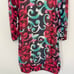 Diane Von Furstenberg Colorful Patterned Silk Shift Dress Long Sleeves Size 14
