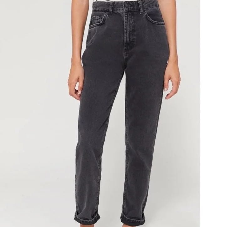 BDG Washed Black Mom Jeans 24