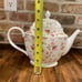 Gorham Forever Roses Teapot Pink Florals 5-Cup Fluted Gold Trim Made in USA