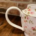 Gorham Forever Roses Teapot Pink Florals 5-Cup Fluted Gold Trim Made in USA