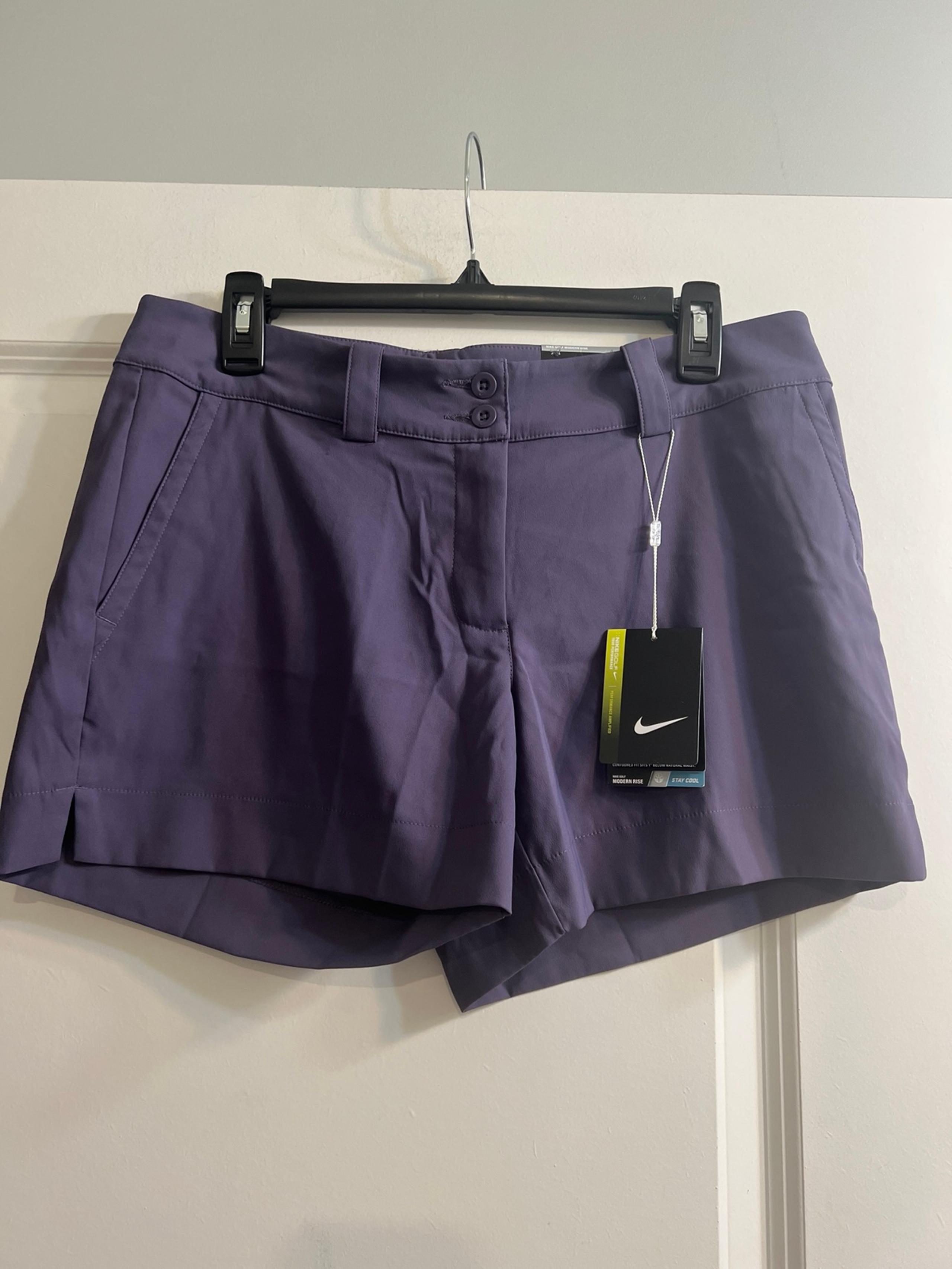 Nike Golf tour performance modern rise purple shorts size 8 NWT