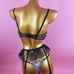 Heart Embroidered Mesh Underwirer Set