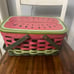 Longaberger Watermelon Market Basket 2010 RARE