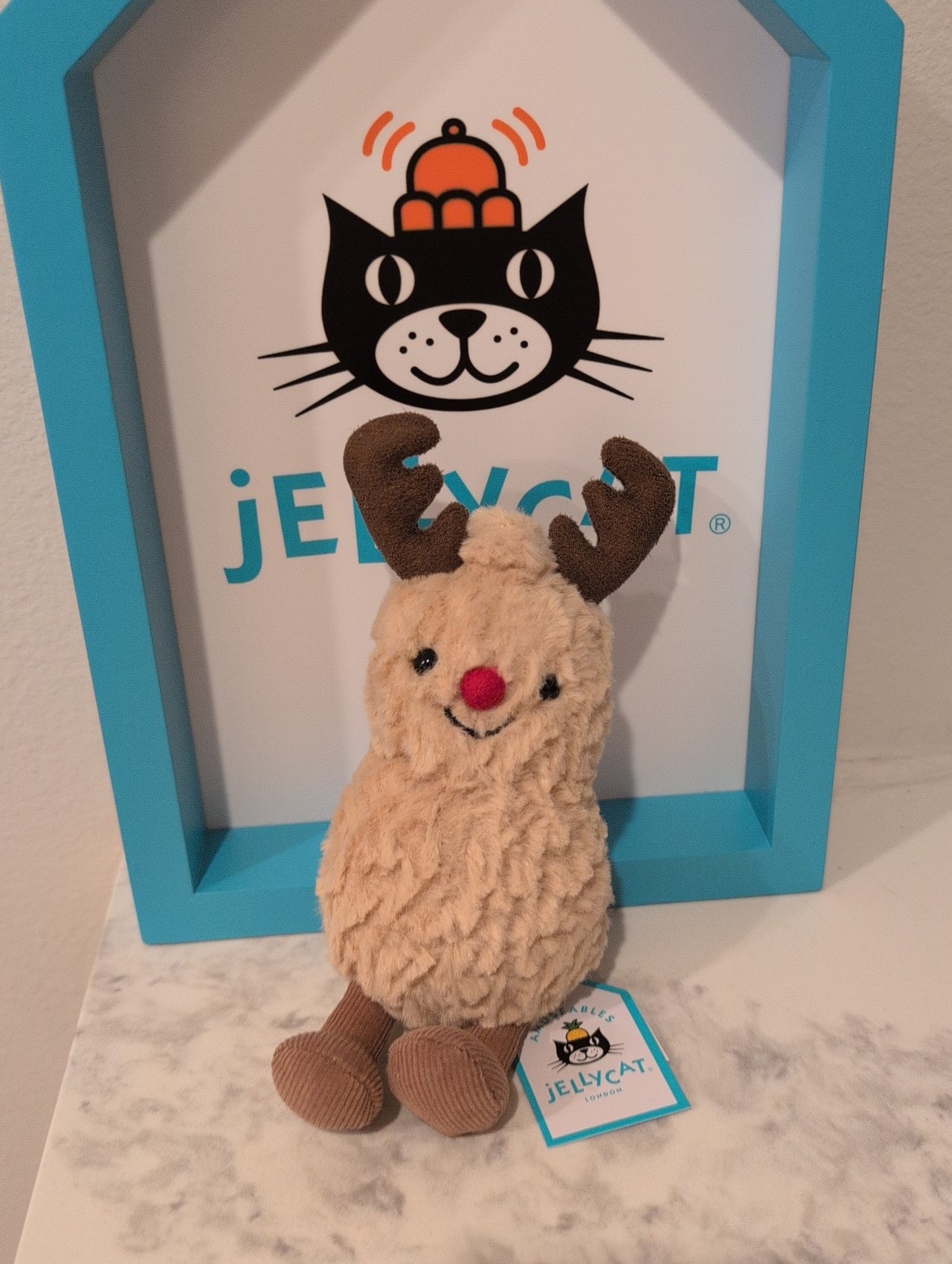 Jellycat Amuseables Peanut Reindeer NWT