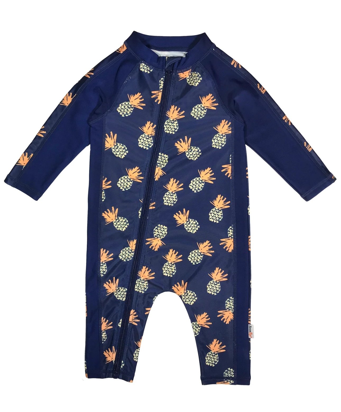 Swimzip Long Sleeve Swim Suit Bathing Suit UPF 50+ Size 0-6M PINEAPPLE