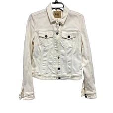 Paige bree Denim jacket tonal ecru in White Cotton Size M