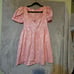 Sugar Thrillz Pink Brocade Puff Sleeve Babydoll Pastel Swifty inspired M Dress