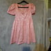 Sugar Thrillz Pink Brocade Puff Sleeve Babydoll Pastel Swifty inspired M Dress