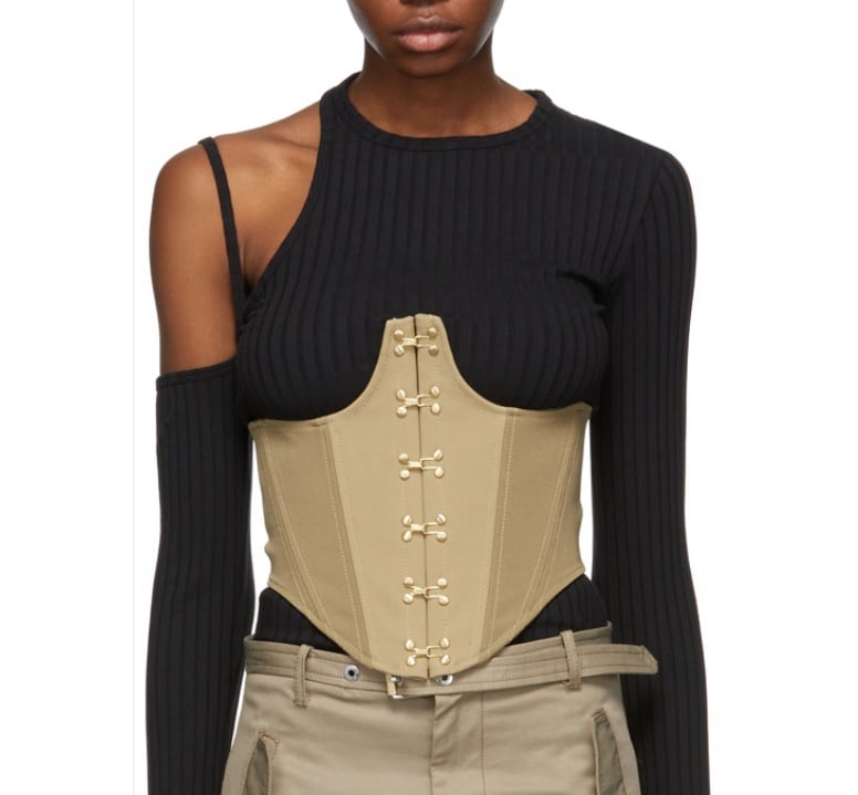 Dion Lee Khaki Under Bust Corset 2