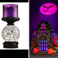 Bath Body Works Halloween Bat Spider Web Globe AND Conservatory Wallflower