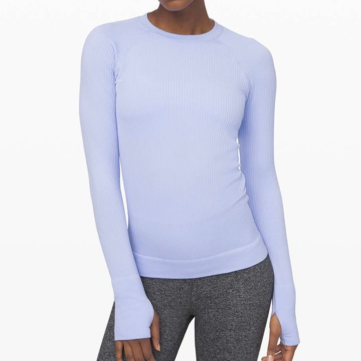 Lululemon Rest Less Ribbed Pullover in Lavender Dusk Size 4