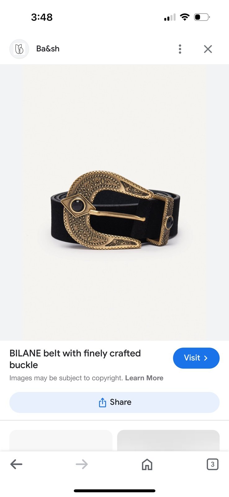 Ba&sh xs velvet belt