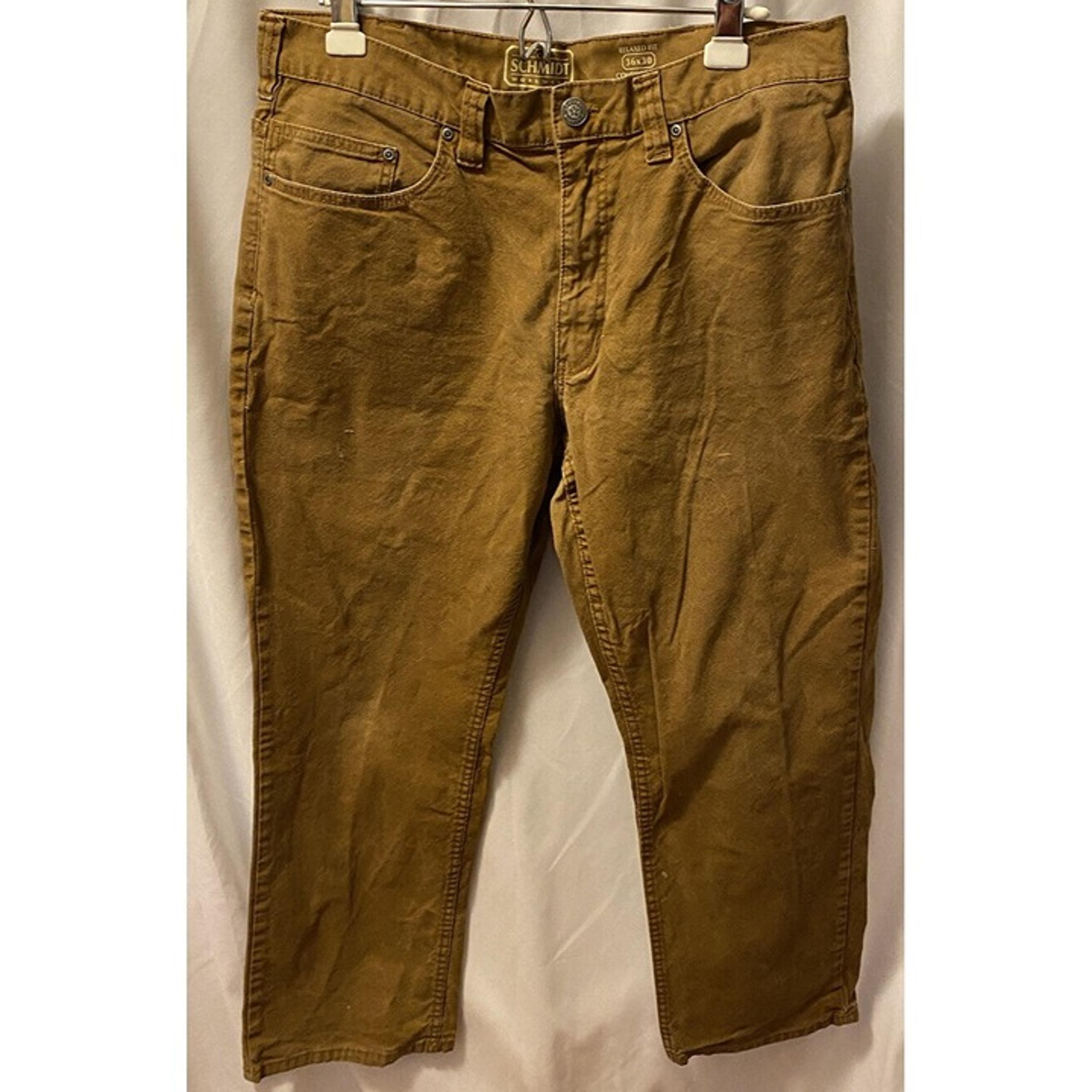 CE Schmidt Workwear Men’s Jeans 36X 30(29” )Fit Comfort Flex Brown