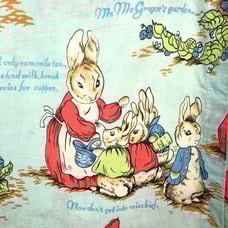 Vintage Peter Rabbit Curtain Panels Pair Beatrix Potter Nursery Childrens Room