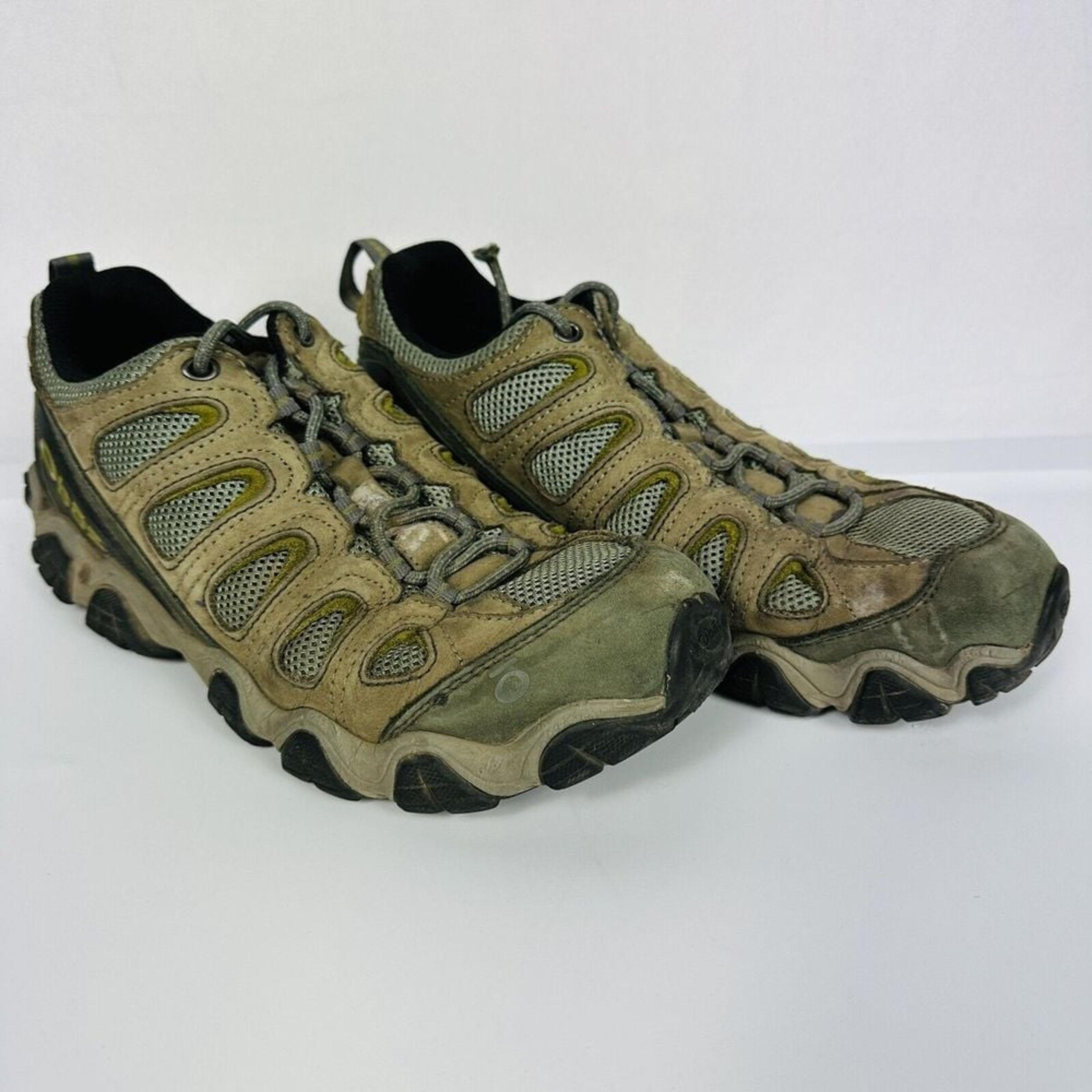 Oboz Sawtooth II Low Hiking Boot Men's Size 9.5 UK 8.5 Tan Beige Waterproof
