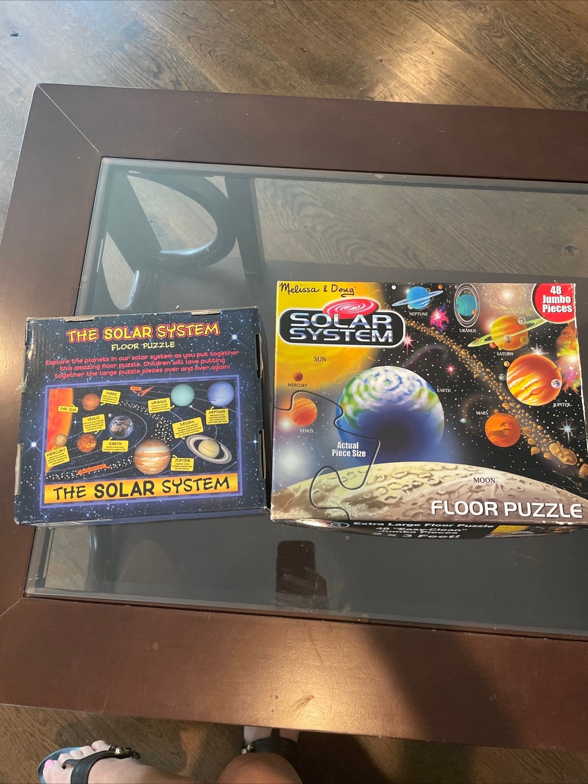 set of 2 The Solar System Floor Puzzle 60 Large Pieces Planets Astronomy 2009