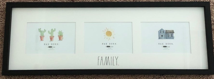 Rae Dunn Family 3 slot picture frame