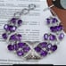 Gorgeous adjustable amethyst oval crystal bracelet with Swarovski elements