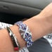 Gorgeous adjustable amethyst oval crystal bracelet with Swarovski elements