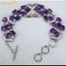 Gorgeous adjustable amethyst oval crystal bracelet with Swarovski elements