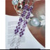 Gorgeous adjustable amethyst oval crystal bracelet with Swarovski elements