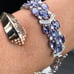 Gorgeous adjustable amethyst oval crystal bracelet with Swarovski elements