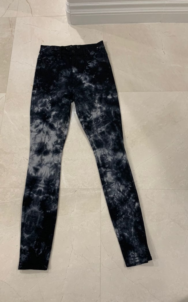 MOTHER tie dye-print skinny-cut jeans Size 25