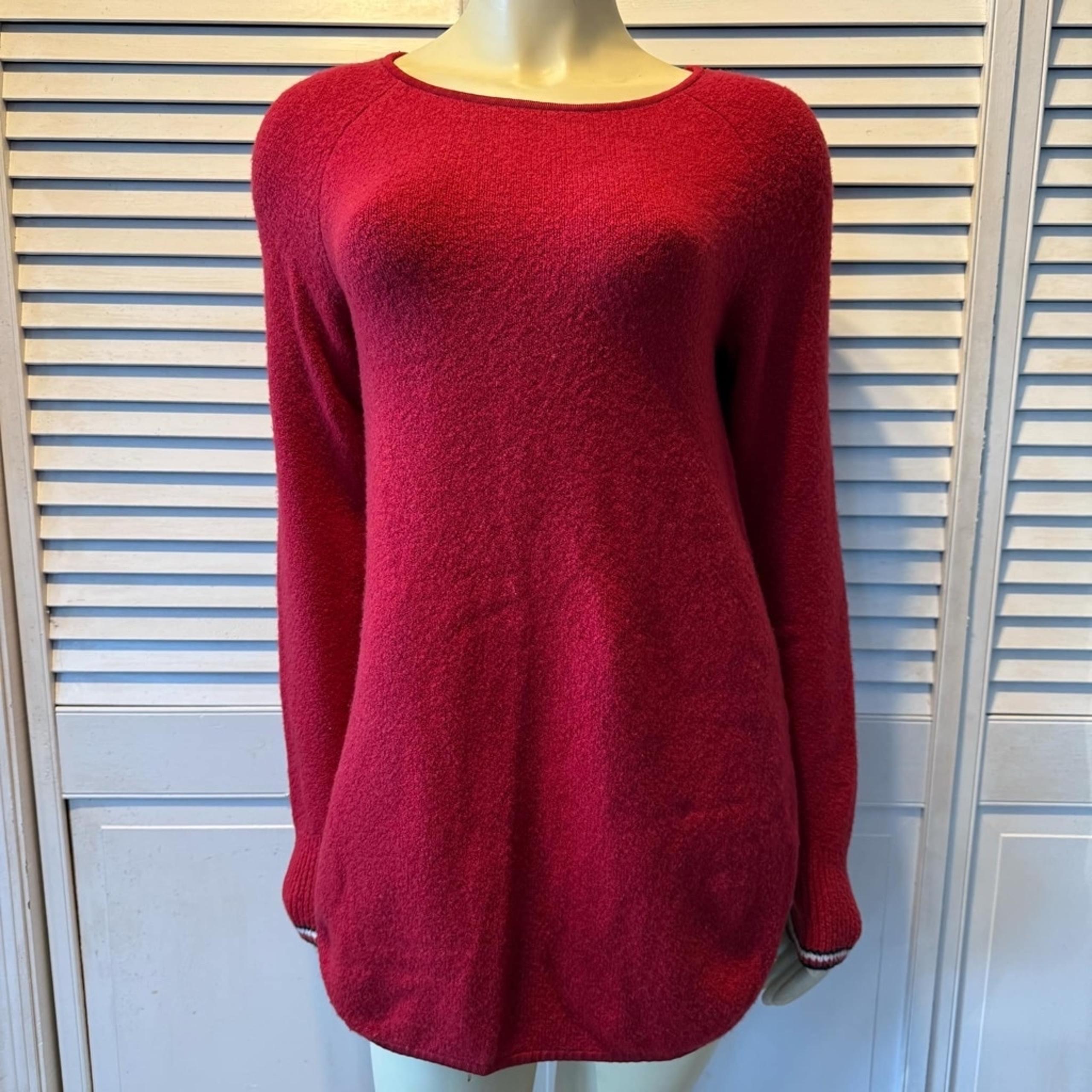 Women's Tommy Hilfiger Sweater Tunic Size S Red Long Sleeve