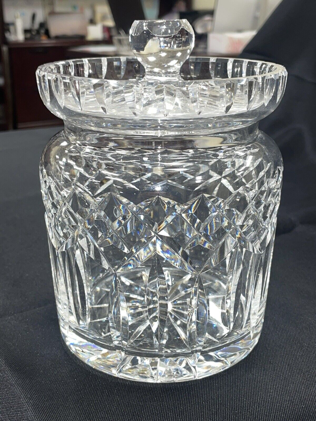 Waterford Crystal Listers Biscuit Barrel Jar W/ Lid - 6” Tall - Made In Ireland