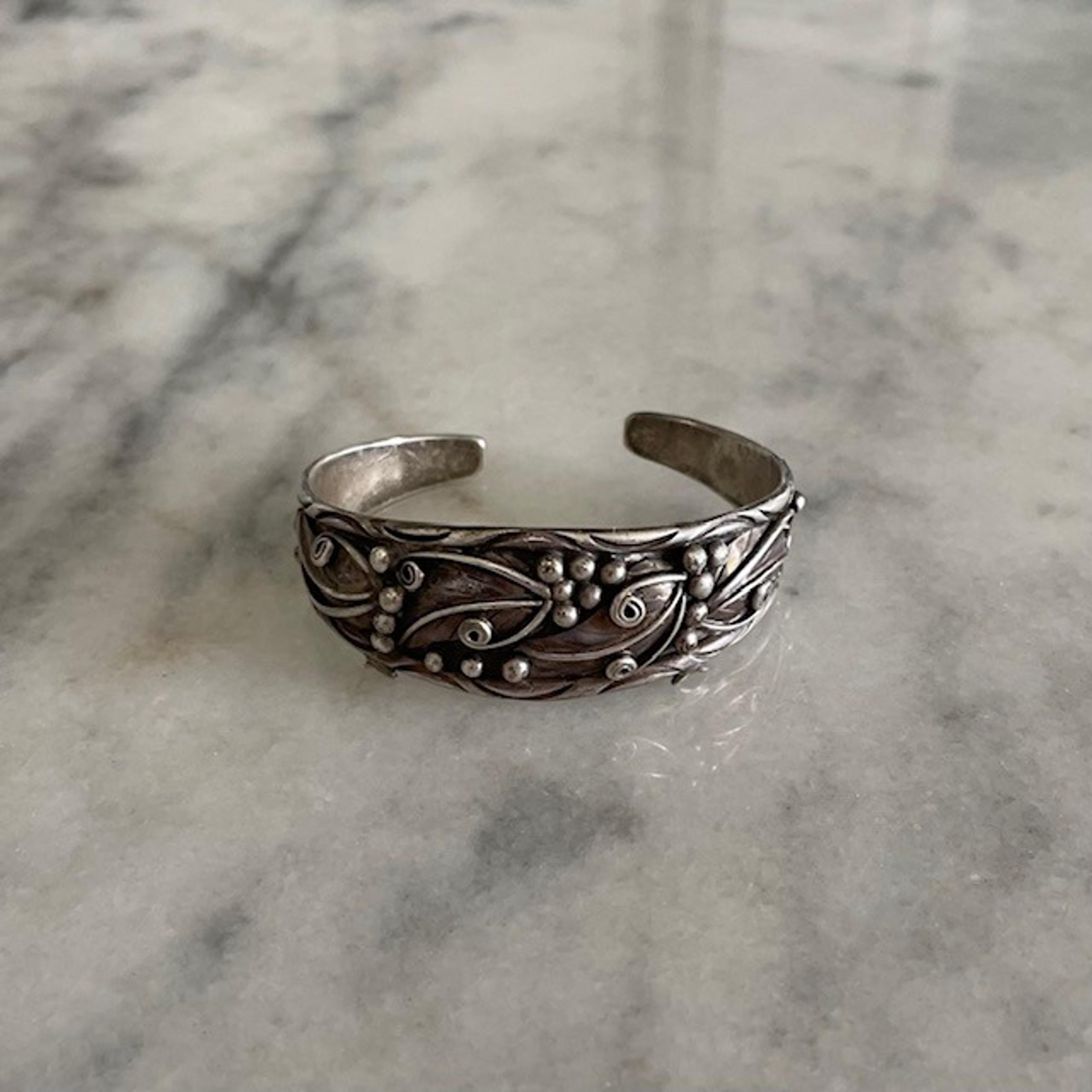 Vintage Sterling Silver Cuff Bracelet - Navajo - Frank Yazzie
