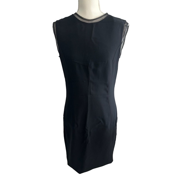 DOLCE & GABBANA Black LBD Crew Neck Dress Size Small