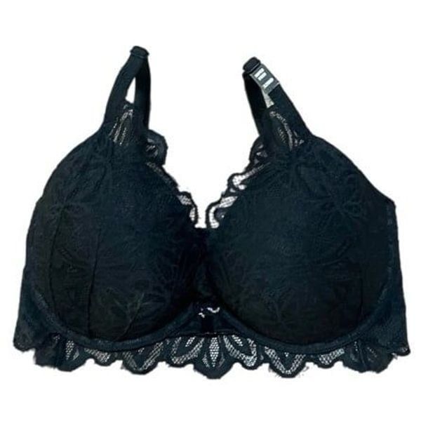Victoria’s Secret Pink Date Super Push Up Bombshell Padded lace bra black 32DD