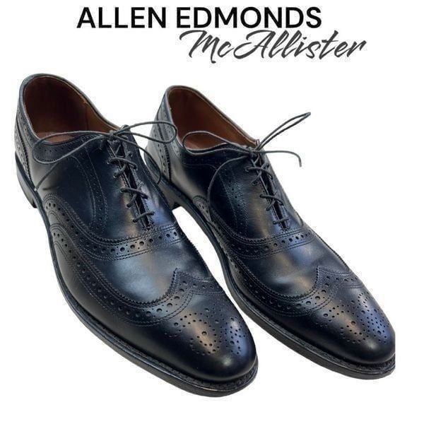Allen Edmonds Mc Allister Mens Leather Wingtip Oxfords Dress Shoes Black Size 14