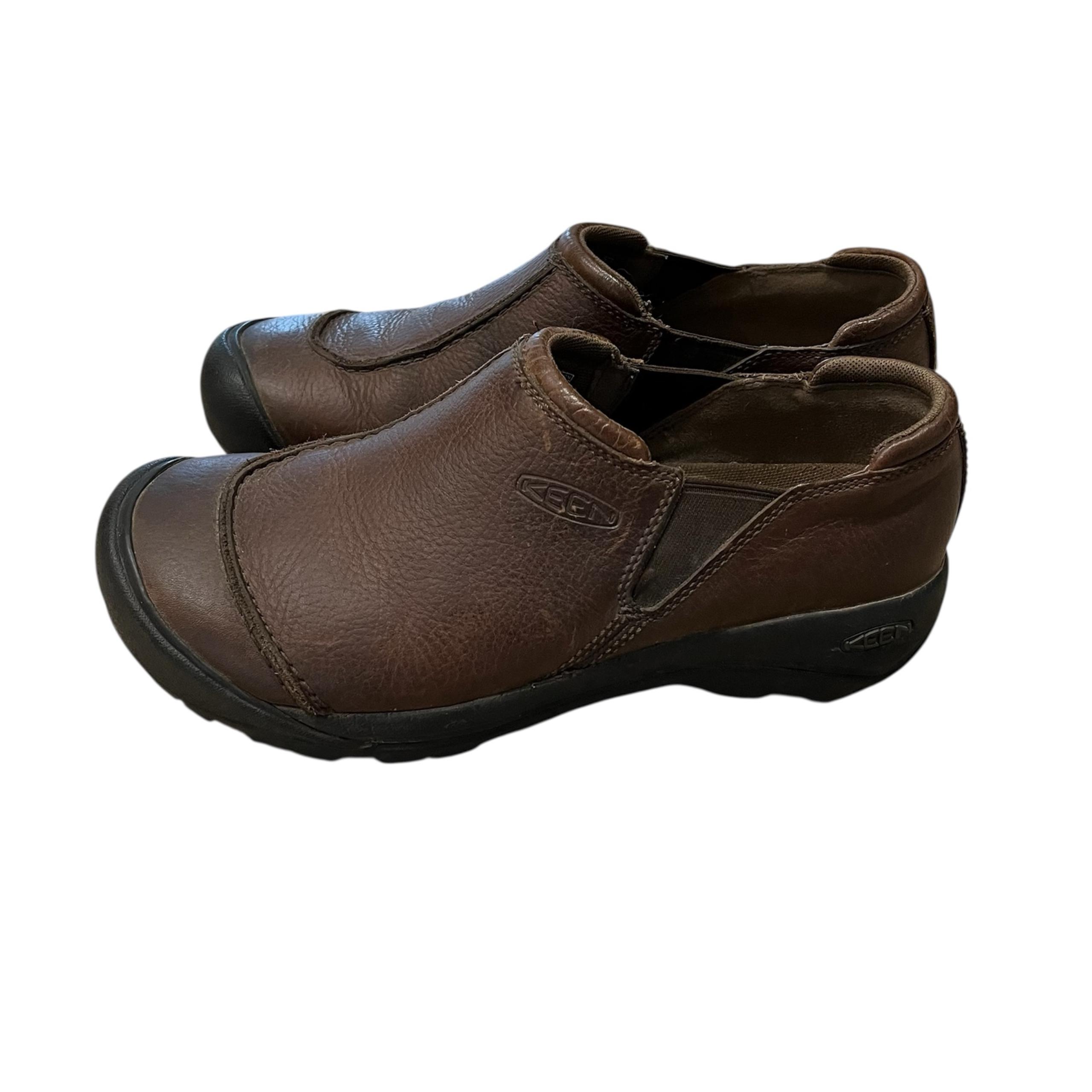 Keen Austin Slip On Leather Shoe Water Resistant  Rubber Sole Men Sz 9