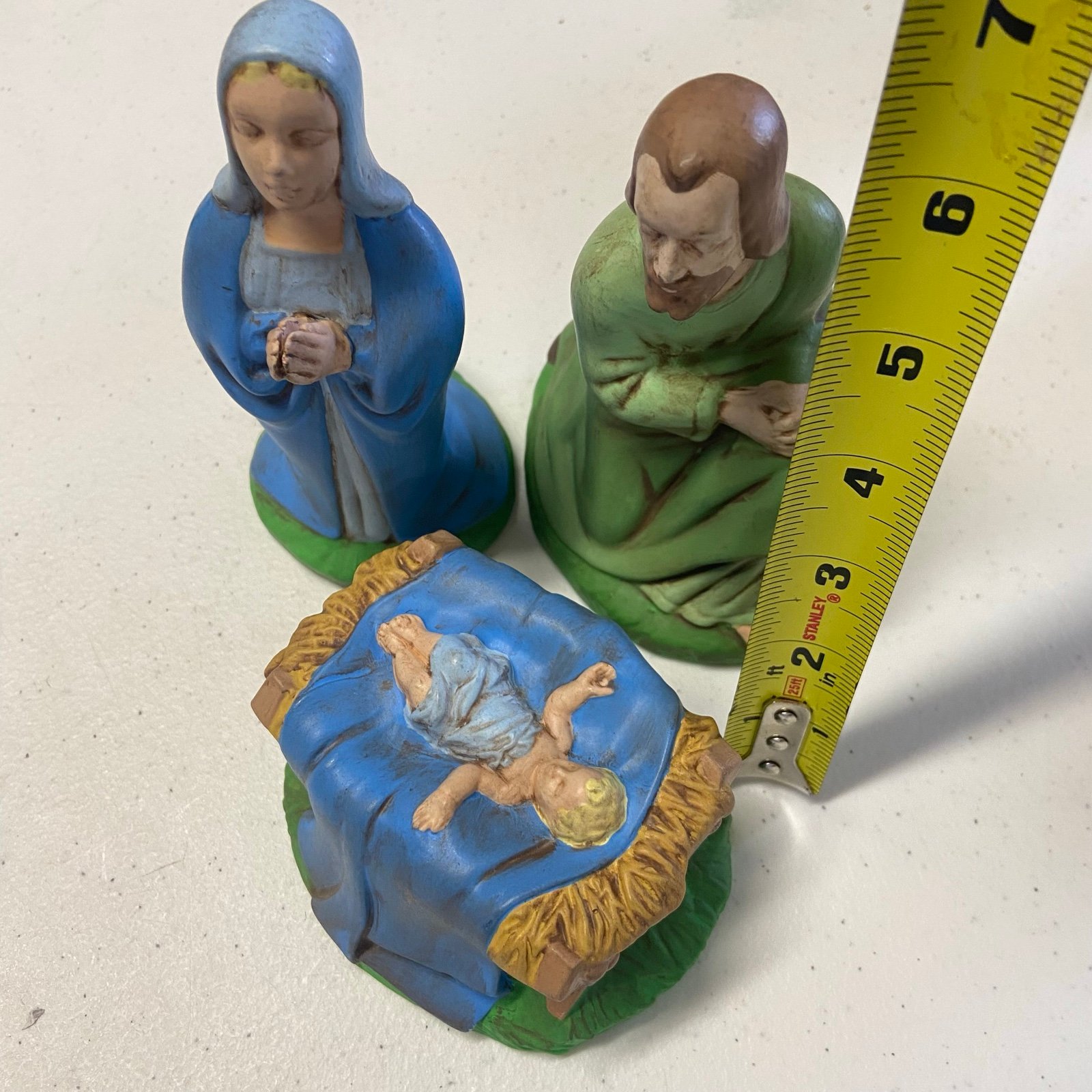 Vtg Replacement 1975 Nativity Baby Jesus Mary Set Christmas Atlantic Ceramic